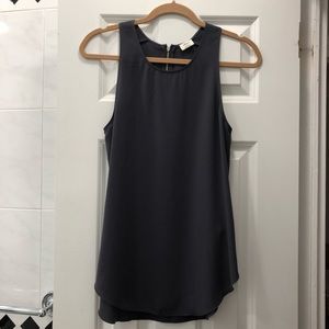 Aritzia Wilfred Grey Sleeveless Blouse